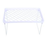 CATIEBYE Étagère de Rangement Pliable Antidérapante sans Assemblage en Plastique Blanc Rack de Stockage Simple comme Présent Rentrée pour Bureau et Espace de Vie