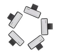 CATIEBYE Étiquettes Nominatives Créatives pour Identifier Facilement Votre Stéthoscope Lot de 5 en Pp Porte-nom Double Face Pratique pour Tube de Stéthoscope Noir