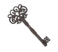 CATIEBYE Grosse Clé Décorative en Fonte Vintage Ancienne, Décoration Murale Rétro pour Mariage Champêtre, Accessoire Artisanat Rétro Robuste, Porte-clés en Fer Rouillé, Élément Déco