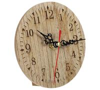 CATIEBYE Horloge Murale en Bois Ronde Rétro Performance Stable et Temps Précis, Maison Bureau, Design Délicat et Silencieux