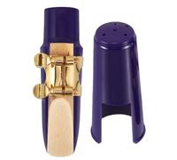 CATIEBYE Kit Complet D'embouchure pour Saxophone Alto avec, Ligature et Capuchon, Design Ergonomique en Bois et Plastique pour Améliorer la Qualité Sonore