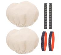 CATIEBYE Kit D'accessoires Bandes Thermomètre pour Bocal de Levain Housses en Coton et Marquage de Date pour Fermentation et Boulangerie