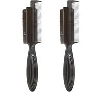CATIEBYE Lot de 2 Brosses à Cheveux Double-face en Abs Picots en Nylon, Outil de Nettoyage pour Cheveux et Barbe, pour Usage Hôtel et Domicile