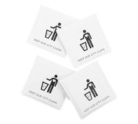 CATIEBYE Lot de 4 Cendriers de Poche Réutilisables en PP Blanc Prévention des Odeurs, Pochette Portable pour Concerts et Rassemblements en Plein Air