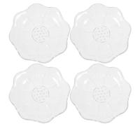 CATIEBYE Lot de 4 Sous-verres en Verre pour Thé, Accessoires Multifonctions Prévenant les Dommages Thermiques, pour Salon de Thé et Hôtel