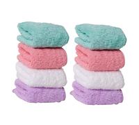 CATIEBYE Lot De 8 Serviettes à Salive En Corail Doux, Tailles Moyennes, Absorbantes Et Colorées, Pour Garçon Et Filles, Bébés, Utilisation Quotidienne Et Lavage Du Visage