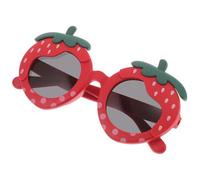 CATIEBYE Lunettes de soleil fraises pour tout-petits : lunettes tendance aux fruits pour une fête tropicale - lunettes de soleil à monture souple pour activités de plein air