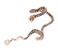CATIEBYE Manchette d'Oreille Serpent Rétro en Argenté 925 Clip d'Oreille Exagéré Torsadé Créatif pour Femme Accessoire de Mode Élégant pour Sorties et