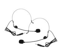 CATIEBYE Micro-Casque Micro pour Chanter et Parler, 2pcs Léger et Portable Prise 3,5 Mm, Design Stylé en Fer Nickelé et PVC, pour Performances en Lieux à Acoustique Difficile