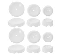 CATIEBYE Moule Forme Bouton Flux D'air à Fondant en Plastique Blanc Réutilisable 12pcs pour Décoration de Gâteau et Modelage en Pâtisserie
