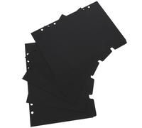 CATIEBYE Onglets de Classeur Ménagers en Papier Noir 15pcs, Séparateurs et Organiseurs de Documents A5 pour Usage Domestique et Bureau