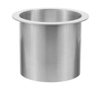 CATIEBYE Passe-Câble Rond Métallique en Acier Inoxydable 304 17X17X10 CM Fente à Déchets Encastrée et Surface Résistante aux Rayures Cuisine et Bureau