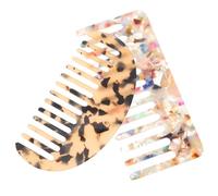 CATIEBYE Peigne à Cheveux en Plaque D'acétate 2pcs, Surface Lisse, Multifonction, Forme Demi-cercle et Rectangle, pour Coiffure et Fête