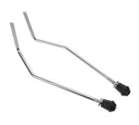 CATIEBYE Pieds de Tambour en Alliage D'aluminium Argenté 2pcs Support Stable et Réglable en Hauteur et Angle pour Performances et Tournées pour Batterie et Grosse Caisse
