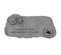 CATIEBYE Pierre Tombale Décoration Adorable en Résine Souvenir Solide Forme Chaton pour Animaux de Compagnie pour Jardin ou Balcon pour Chat ou Petit Animal