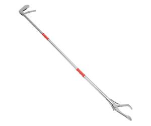 CATIEBYE Pince à Anguilles Pliable en Acier Inoxydable Argenté, Résistance à l'usure, Conception 3 Sections pour Saisir Crabe et Serpent en Extérieur