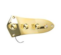 CATIEBYE Plaque de Contrôle Facile à Utiliser en Métal Doré Design Élégant et Fonctionnel Pré-câblée, Accessoire pour DIY pour Guitare Électrique