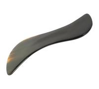 CATIEBYE Plaque de Massage S-shaped en Corne de Buffle 14 Cm, Outil Gua Sha Visage Confortable et Sûr pour Massage Professionnel et Personnel Couleur Aléatoire