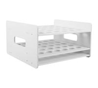 CATIEBYE Porte-ciseaux en Bois Blanc pour Rangement Créatif et Organisation Polyvalente, Support de Table pour Ciseaux de Loisirs Créatifs et Tubes à Essai en Classe