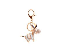 CATIEBYE Porte-clés Accessoire Unique Bleu Âne Adorable en Alliage Pendentif de Paquet Chic pour Femmes et Filles pour Clés de Voiture ou Paquet
