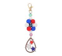 CATIEBYE Porte-clés Pendentif en Perles pour Sac à Dos, Décoration Unique Facile à Décorer, Résistant à L'usure en Silicone et Métal, Cadeau de Fin D'année Entre Amis
