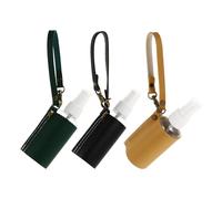 CATIEBYE Porte-clés pour Huiles Essentielles Étui en Pu Léger et Design Pratique, Bouteilles Rechargeables pour Voyage Anneau Porte-clés