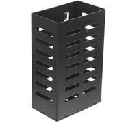 CATIEBYE Porte-Plantes Suspendu pour Aquarium en Acier Inoxydable Noir Trous, Panier de Plantation pour Plantes Aquatiques et Racines, pour Culture Hydroponique et Économie d'eau
