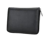 CATIEBYE Portefeuille et Compartiments Spacieux RFID en Cuir de Vache Multifonction Noir Protection Anti-NFC pour Passeport et Cartes, pour Voyage d'affaires