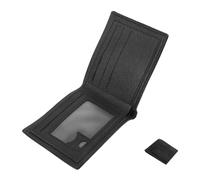 CATIEBYE Portefeuille Homme en Cuir PU Vintage Élégant Multifonctionnel, Grand Compartiment Porte-Cartes, Fin Et Léger pour Usage Quotidien, Format Horizontal Noir, pour Jeunes Adultes