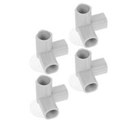 CATIEBYE Raccords de Coude Conception Détachable et Combinable Librement Lot de 4 en PE à 3 Voies avec Ventouse pour Tuyaux et Barrières de Sécurité Intérieur DIY