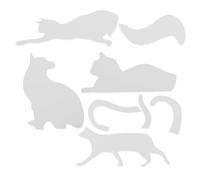 CATIEBYE Règle de Matelassage en Acrylique Motifs de Chat, Gabarits Transparents Polyvalents pour Couture et Broderie, pour Loisirs Créatifs