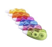 CATIEBYE Ruban Correcteur Portable 12 Mètres 6 Pièces en Pp Léger pour Papeterie à Ruban Correction sans Temps de Séchage pour Garçon et Filles et Usage Domestique Couleur Aléatoire