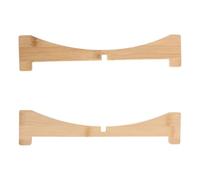 CATIEBYE Support pour Pots de Fleurs Plateaux, Soucoupe de Pot de Fleurs de Quatre Pieds, Bois Beige, Forme Croix, pour Orchidées et Succulentes, Intérieur et Jardin, Drainage