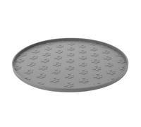 CATIEBYE Tapis d'alimentation en Silicone pour Animaux, Antidérapant Bord Surélevé, Forme Ronde, pour Zone Repas Chat et Petit Animal la Maison