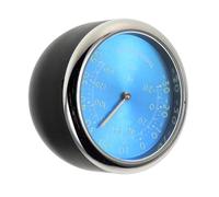 CATIEBYE Thermomètre Voiture Intérieur Bleu Horloge Quartz Précise et Éclairage Nocturne pour Tableau de Bord, Design Élégant en Fer et Abs pour Conduite de Nuit