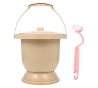 CATIEBYE Urinoir Féminin Portable en Plastique Couvercle Hermétique et Brosse, Facile à Transporter pour Voyage ou Usage à Domicile, pour Femmes Enceintes et Garçon et Couleur Aléatoire