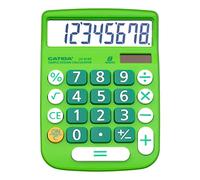 CATIGA Calculatrice 8 Chiffres, Alimentation Solaire, écran LCD lisible, Gros Boutons, pour Maison, Bureau, école, 4 Fonctions de Base, CD-8185