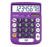 CATIGA Calculatrice de Bureau à 8 Chiffres avec énergie Solaire et écran LCD, ou Maison, Bureau, école t Entreprise, 4 Fonctions Petite Basique