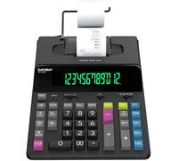 CATIGA SP-2401 Calculatrice d'impression Thermique à 12 Chiffres avec Impression de Ruban adhésif, Machine à Ajouter sans Encre, 5 Fois Plus Rapide et Assez Rapide à 8,0 LPS, écran Fluorescent Extra
