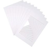 Catime 10 Pcs Passe Partout Cadre Photos A3, Cadre Photo en Carton Papier Rectangle pour Tirages Peinture Decoration, PassePartout Carré Cadre Blanc pour Photos Image DIY Affiches (29.7 x 42 cm)