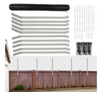 Catio Kit de clôture anti-chats - 55 cm de long - 3 mm d'épaisseur - 20 m x 65 cm - Résistant aux intempéries - 10 supports + maille de 20 m