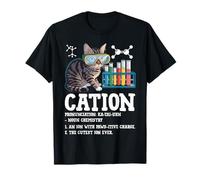Cation Funny Chemistry Science Professeur Chat Hommes Femmes Enfants T-Shirt