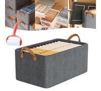 Cation Multi-Functional Folding Wardrobe, Pickelect Storage Boxes, Foldable Wardrobe Storage Box, Large Wardrobes Clothes Drawer Organizer Closet with Handle for Various Bedding/Toys (Dark Gray)
