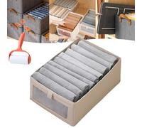 Cation Multi-Functional Folding Wardrobe, Pickelect Storage Boxes, Foldable Wardrobe Storage Box, Large Wardrobes Clothes Drawer Organizer Closet with Handle for Various Bedding/Toys (Beige)