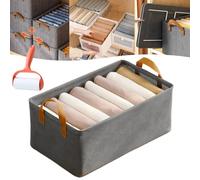 Cation Multi-Functional Folding Wardrobe, Pickelect Storage Boxes, Foldable Wardrobe Storage Box, Large Wardrobes Clothes Drawer Organizer Closet with Handle for Various Bedding/Toys (Grey)