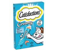 Catisfactions Creamy Friandises pour Chat - Goût Saumon - Récompenses pour Chats Adultes et Chatons - Pack de 4 sachets de 10 g (Lot de 11)