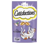 CATISFACTIONS Friandises au canard pour chat et chaton, 1 sachet de 60g