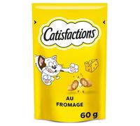 CATISFACTIONS - Friandises pour Chat Adulte Fromage | Savoureux goût onctueux | Idéal pour récompenser | Le Sachet de 60g | Lot DE 4