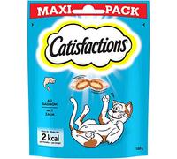 CATISFACTIONS MAXI - Friandises au saumon pour chat et chaton, 1 sachet de 180g