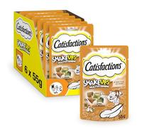 Catisfactions Snack pour chat, Shake Ups Multivitamins Delizie del Cour, 6 paquets de 55 g
